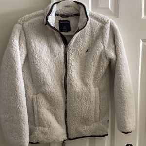 Children’s Nautica Off-White Sherpa Fleece Jacket, M